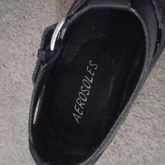 Aerosoles Rottlesnake black heels 6M - Picture 3 of 6